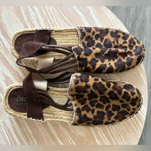Picon|Made in Spain, Leopard print calf hair leather espadrilles with Jute Sole•